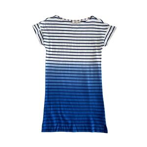 Vineyard Vines Dip Dye Stripe Cotton Jersey Knit T-Shirt Dress Blue‎ XXS $98